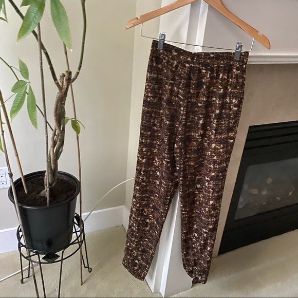 NOUL Brown Patterned Art Deco Elastic Waist Pants - Picture 4 of 7